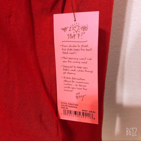Betsey Johnson Tank Top Two to Taco Muscle Tee in Medium Red, Size M, NWT - Picture 7 of 9